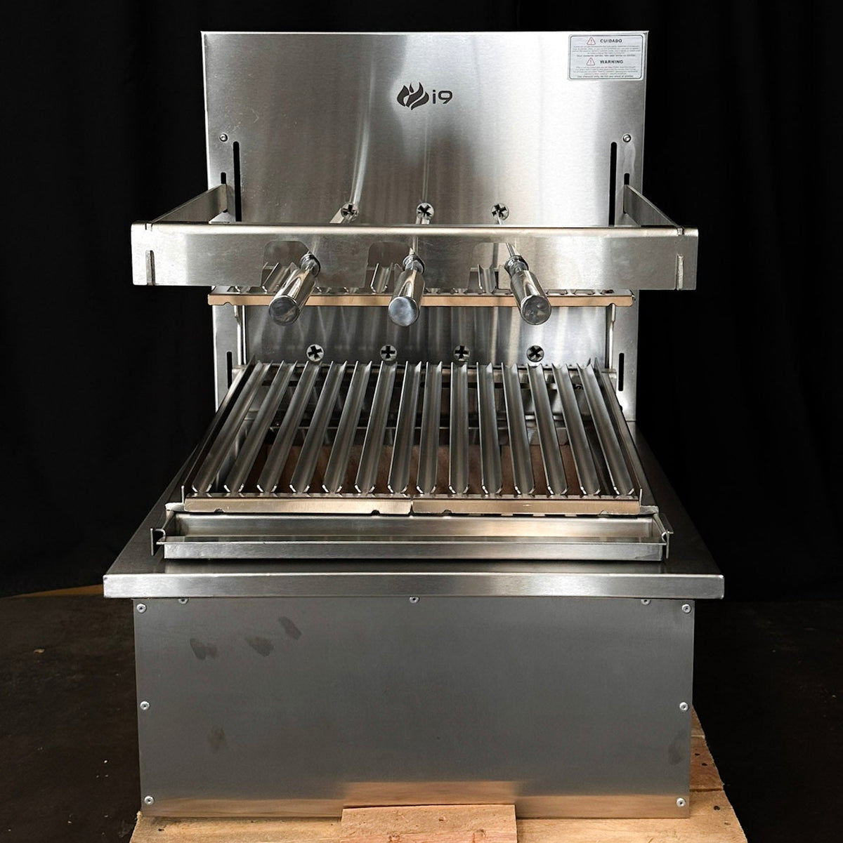 Churrasqueira Rotativa com Grelha Automática para Bancada Cooktop Scheer I9 RC 850 - 7 espetos 58,5 cm