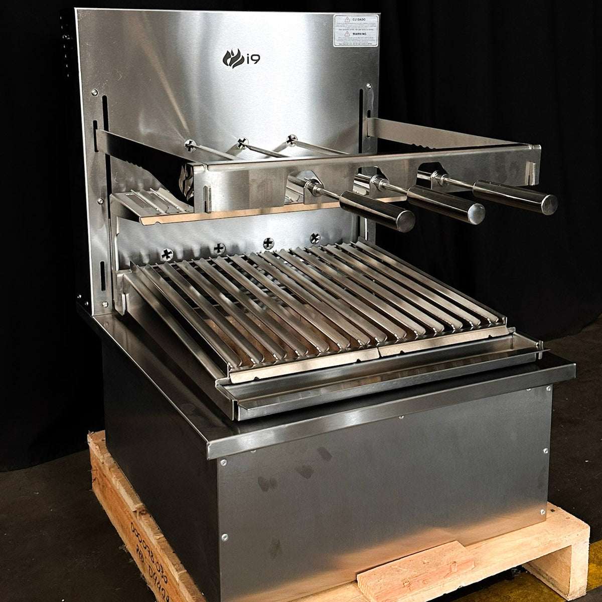 Churrasqueira Rotativa com Grelha Automática para Bancada Cooktop Scheer I9 RC 850 - 7 espetos 58,5 cm