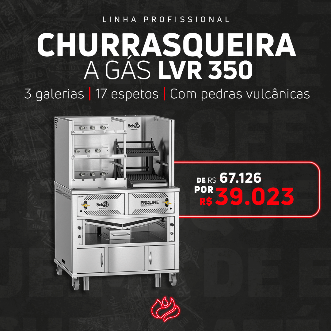 Churrasqueira a Gás LVR 350 - Queima de Estoque
