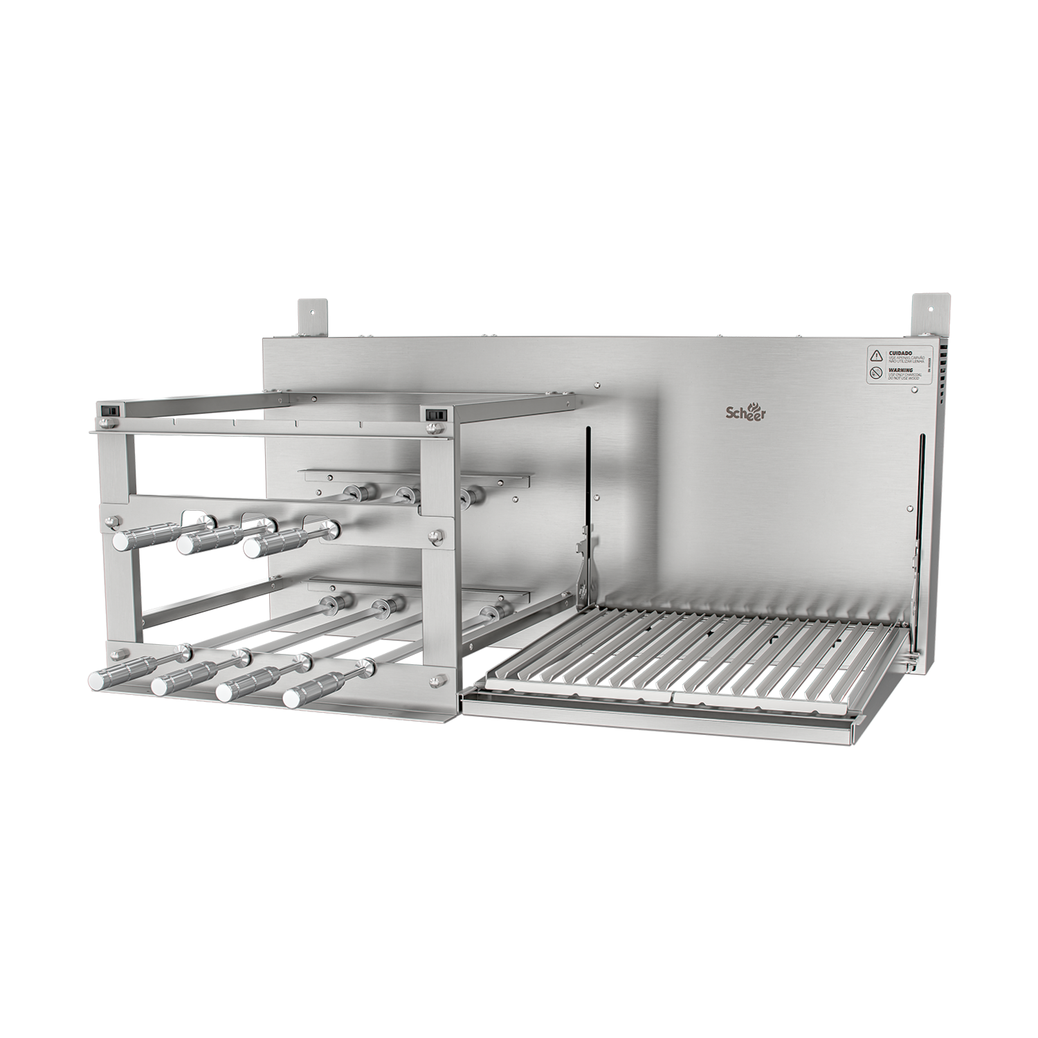 Churrasqueira Rotativa e Grelha Automática Scheer DUE 600 - Black Friday