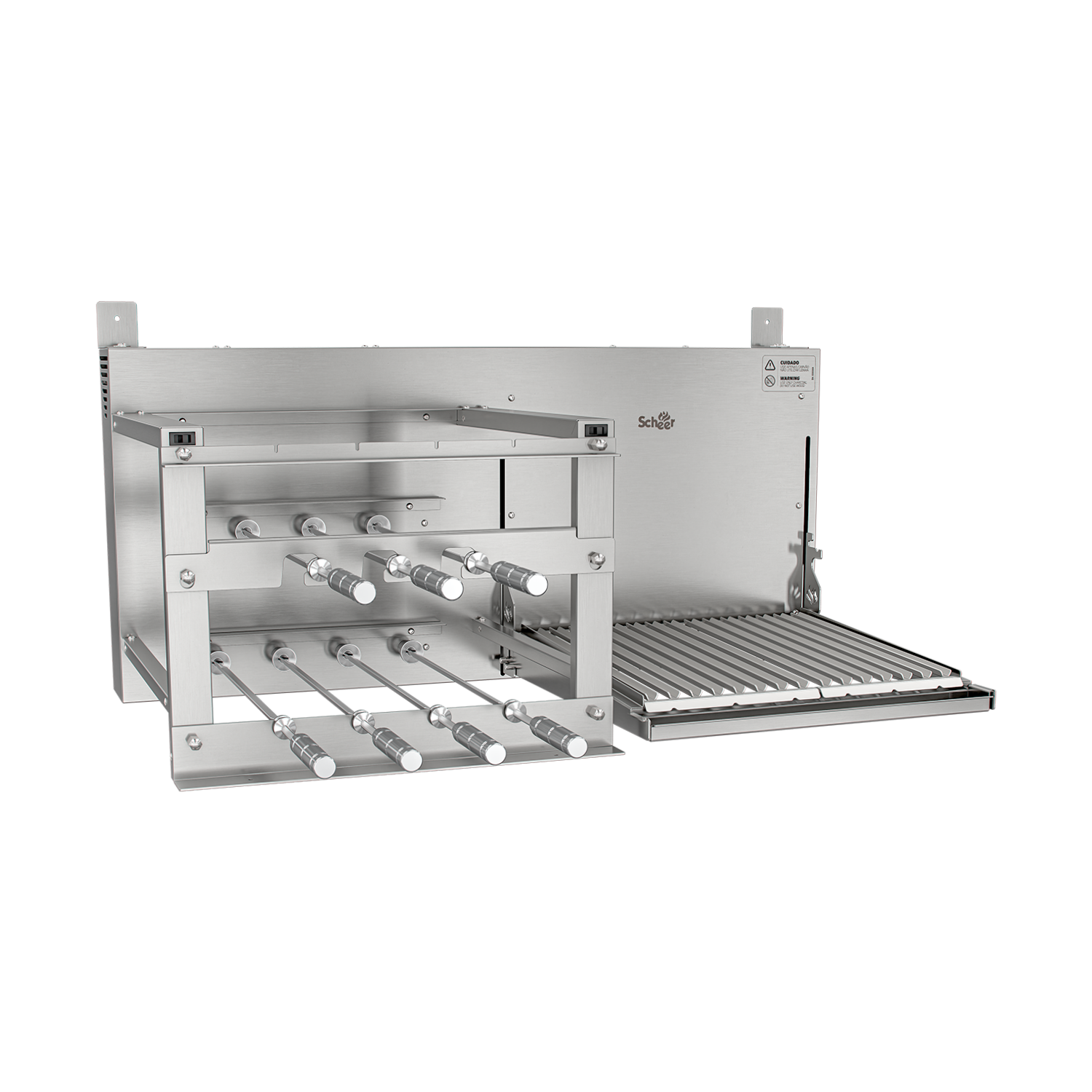 Churrasqueira Rotativa e Grelha Automática Scheer DUE 600 - Black Friday