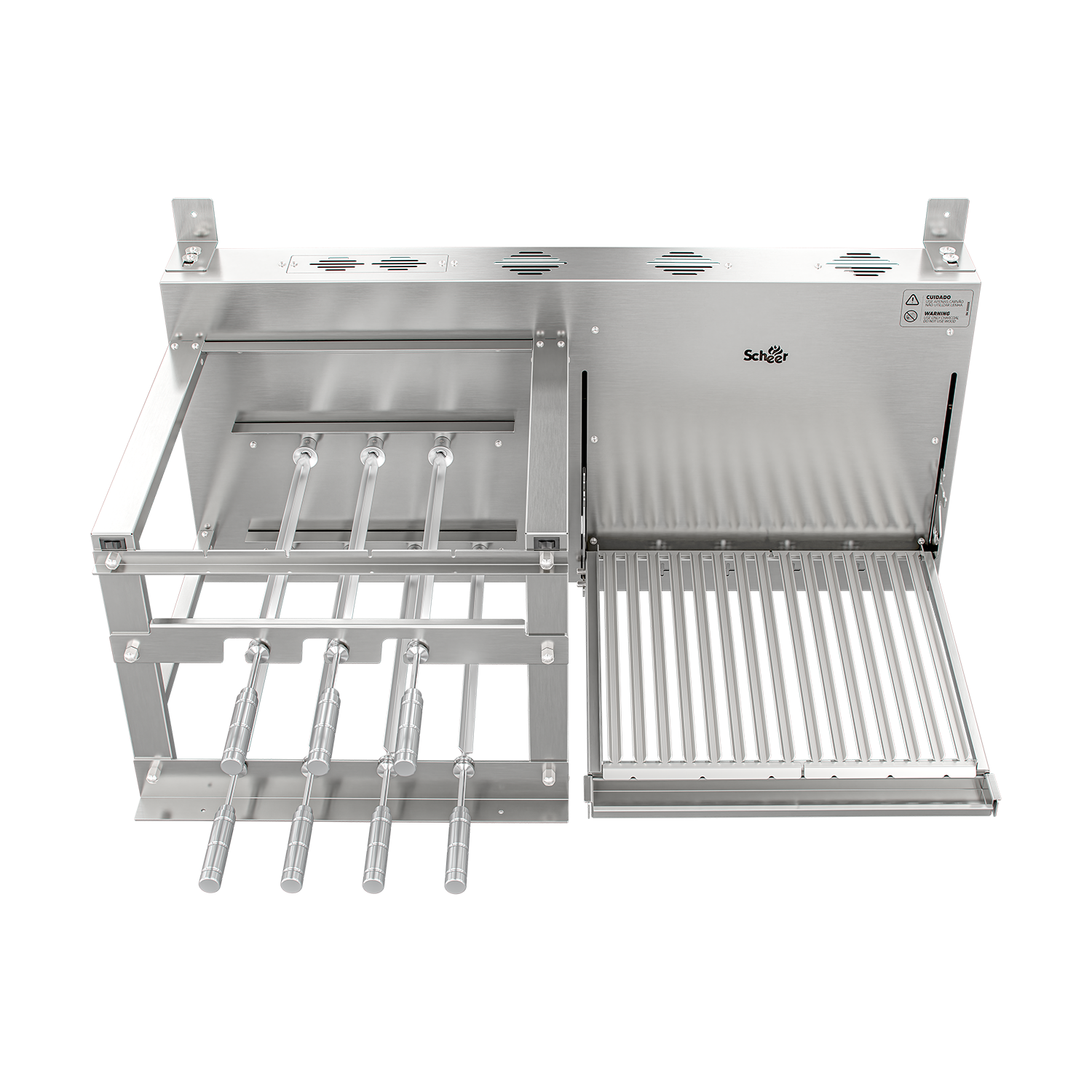 Churrasqueira Rotativa e Grelha Automática Scheer DUE 600 - Black Friday