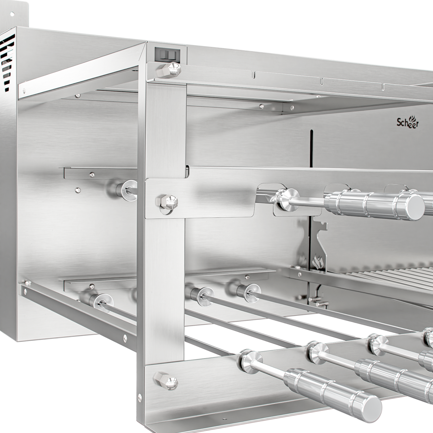 Churrasqueira Rotativa e Grelha Automática Scheer DUE 600 - Black Friday