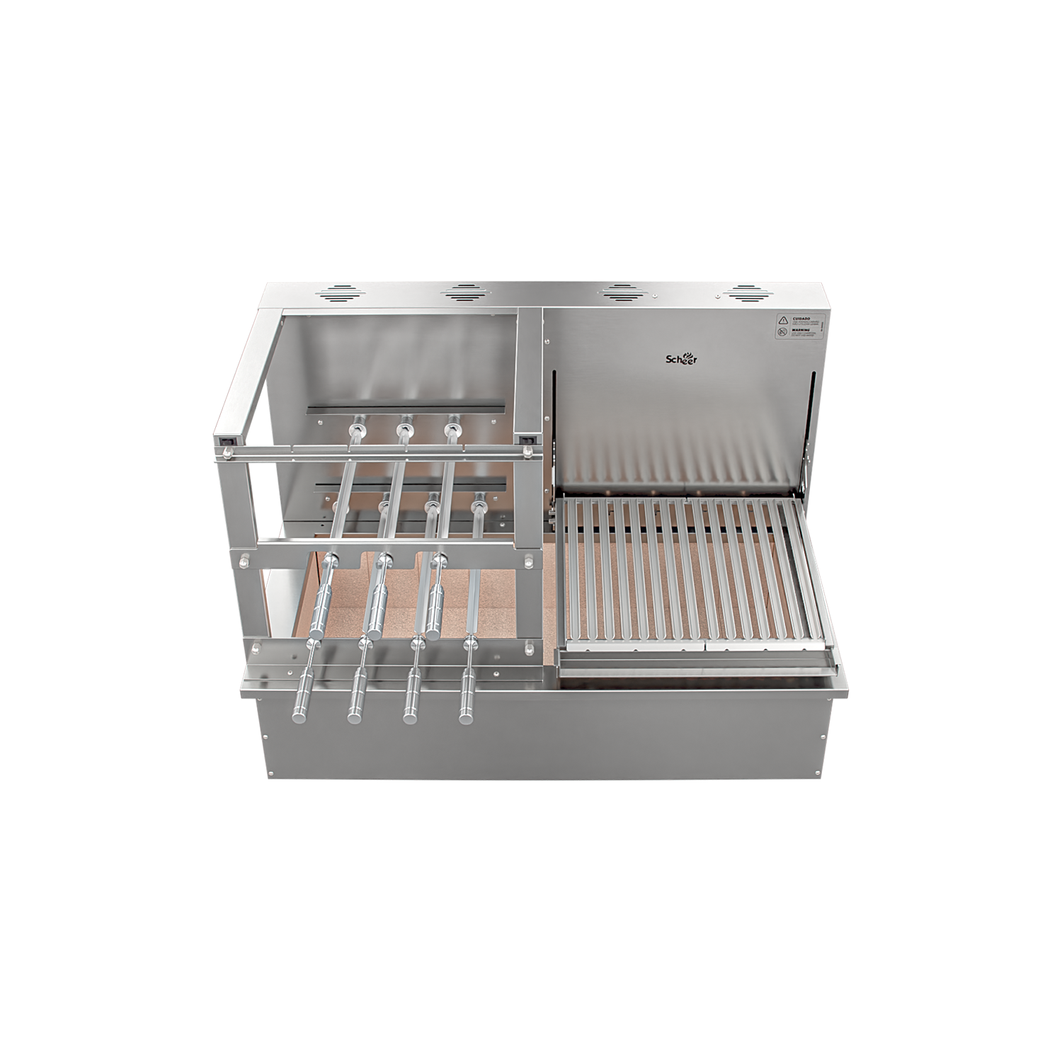 Churrasqueira Rotativa e Grelha Automática para Bancada Cooktop Scheer DUE 600