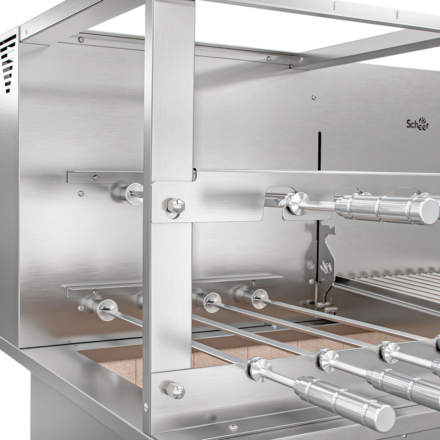 Churrasqueira Rotativa e Grelha Automática para Bancada Cooktop Scheer DUE 600