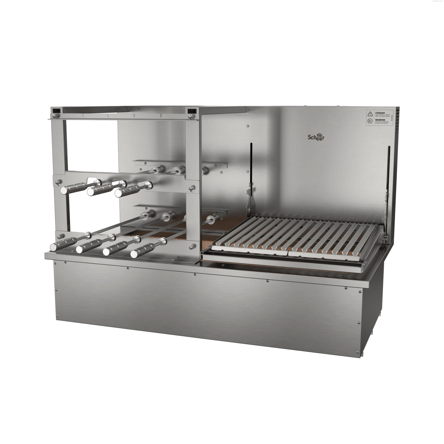 Churrasqueira Rotativa e Grelha Automática para Bancada Cooktop Scheer DUE 600