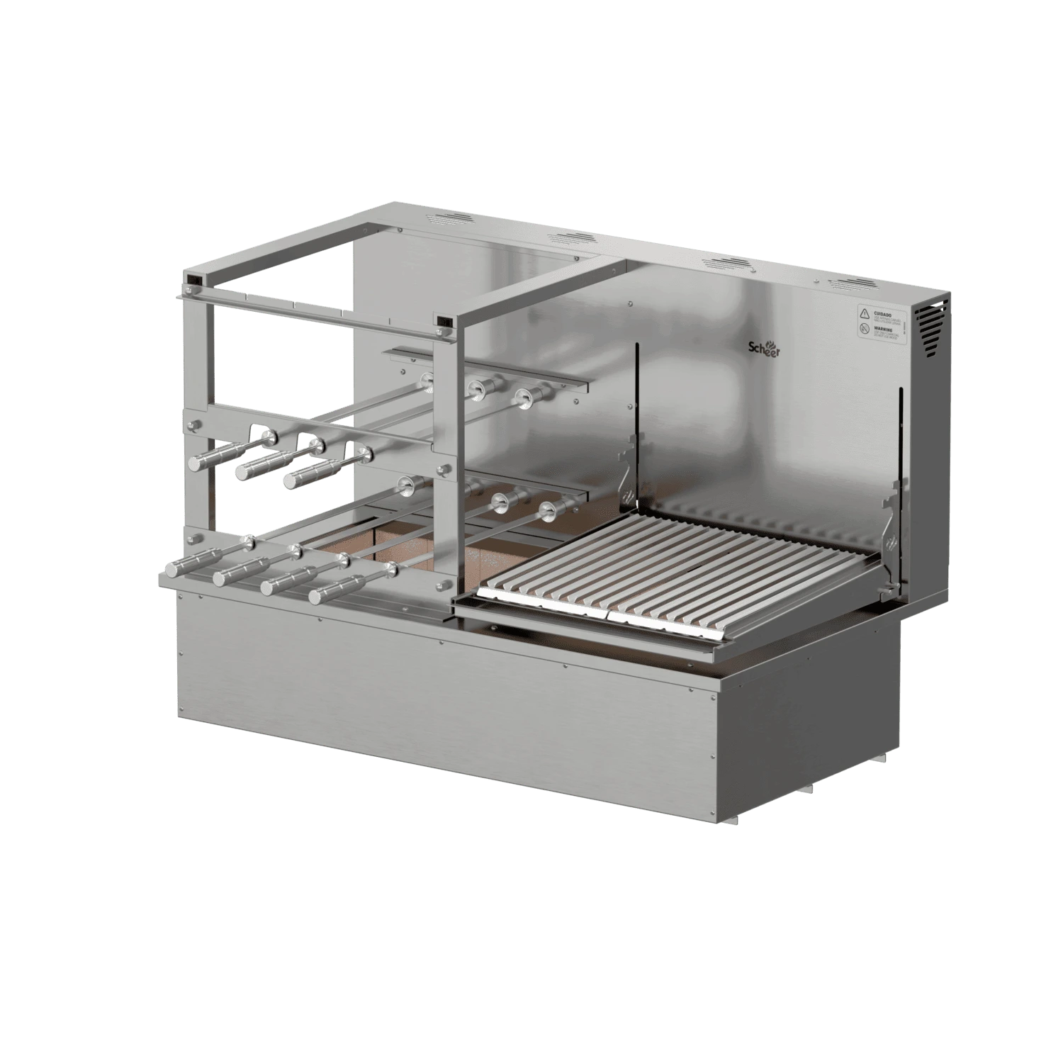 Churrasqueira Rotativa e Grelha Automática para Bancada Cooktop Scheer DUE 600