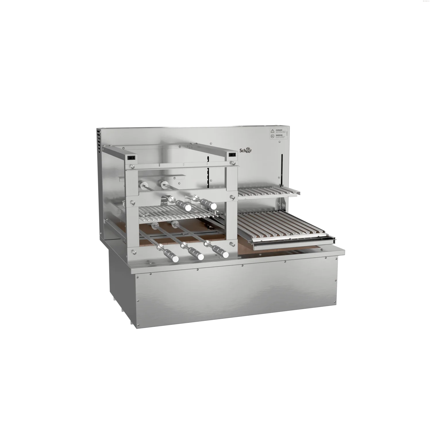 Churrasqueira Rotativa e Grelha Automática para Bancada Cooktop Scheer DUE 600