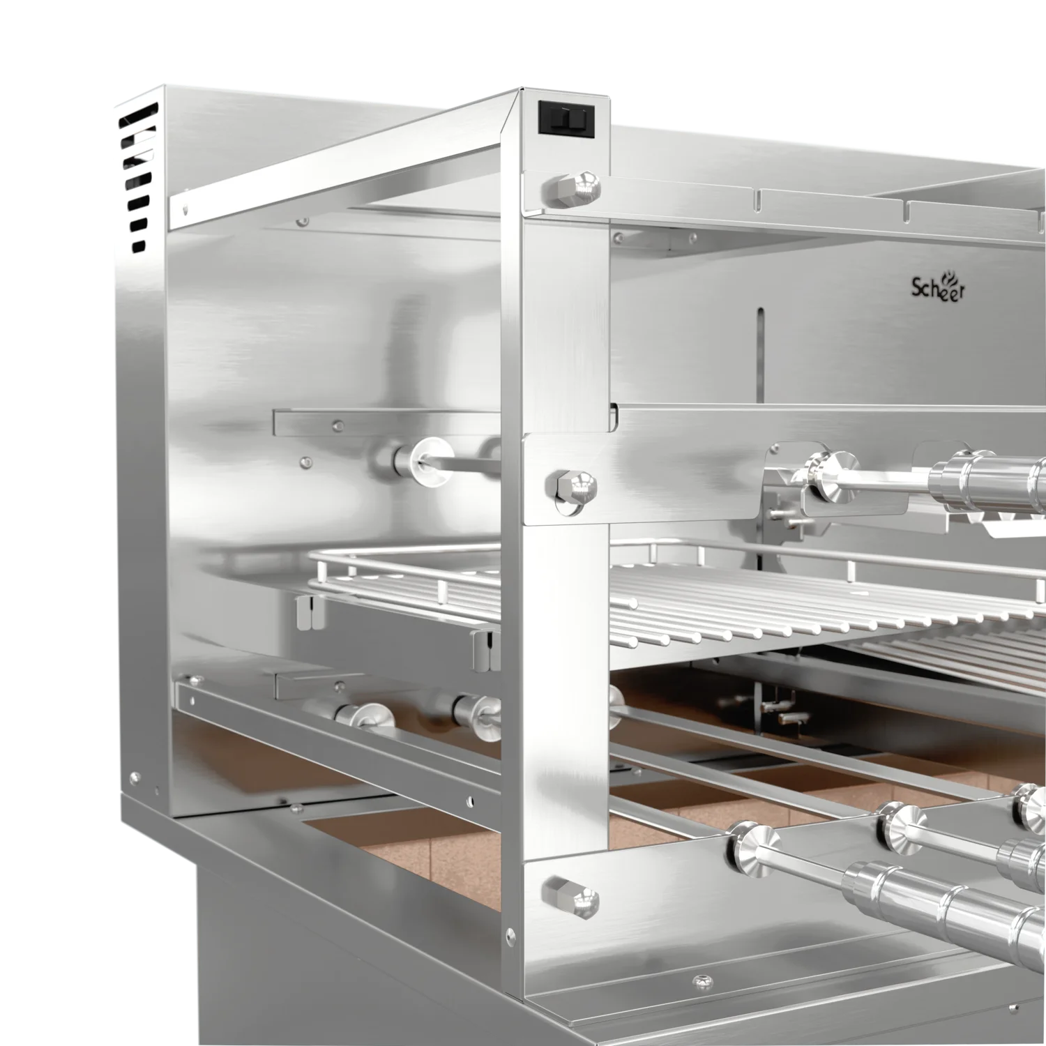 Churrasqueira Rotativa e Grelha Automática para Bancada Cooktop Scheer DUE 600