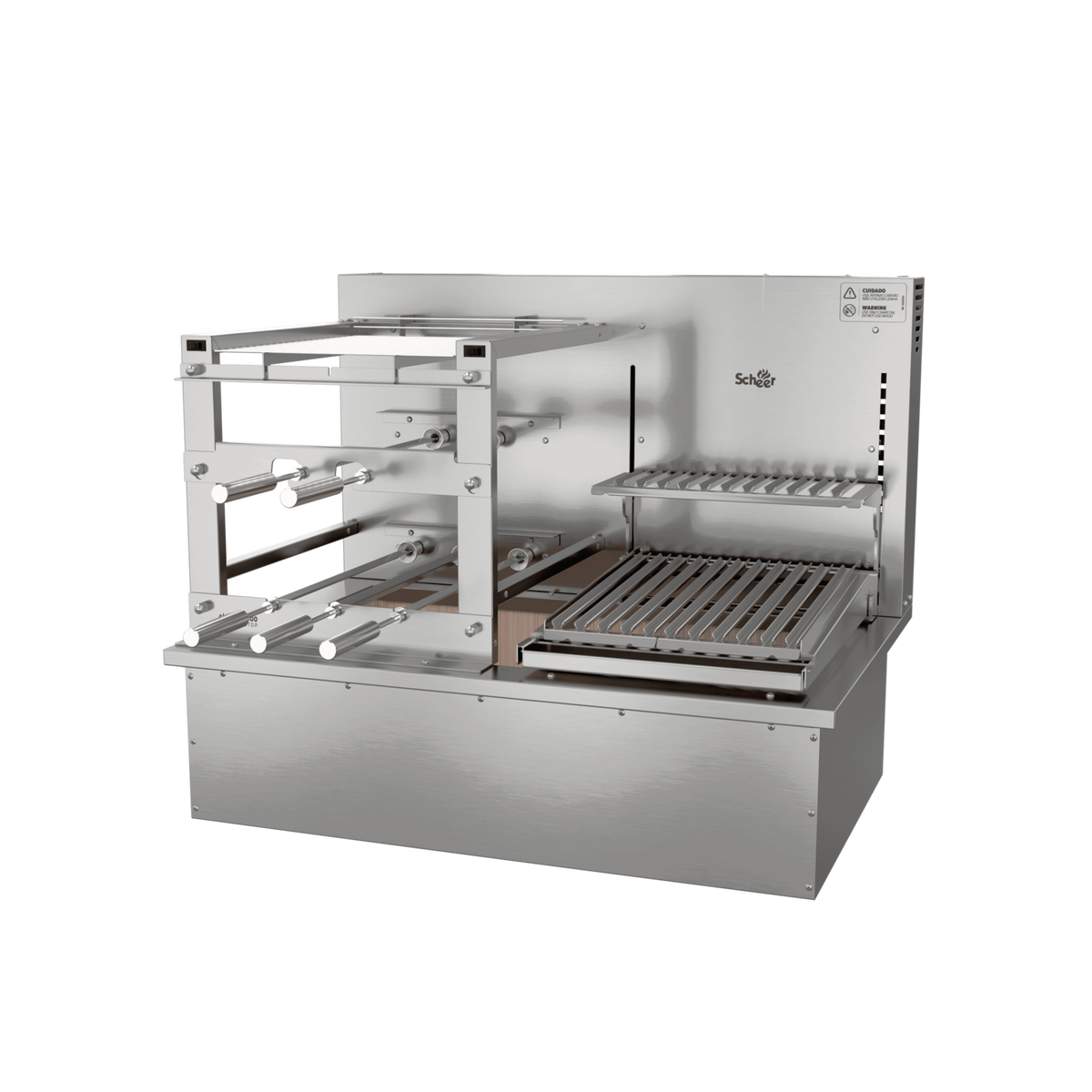 Churrasqueira Rotativa e Grelha Automática para Bancada Cooktop Scheer DUE 600