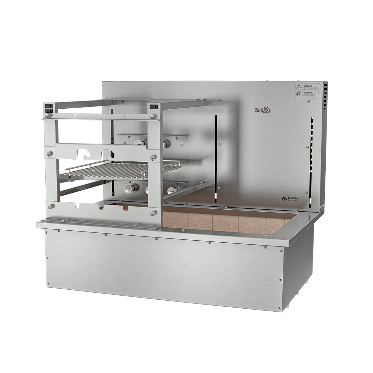 Churrasqueira Rotativa com Grelha Automática para Bancada Cooktop Scheer DUE 605