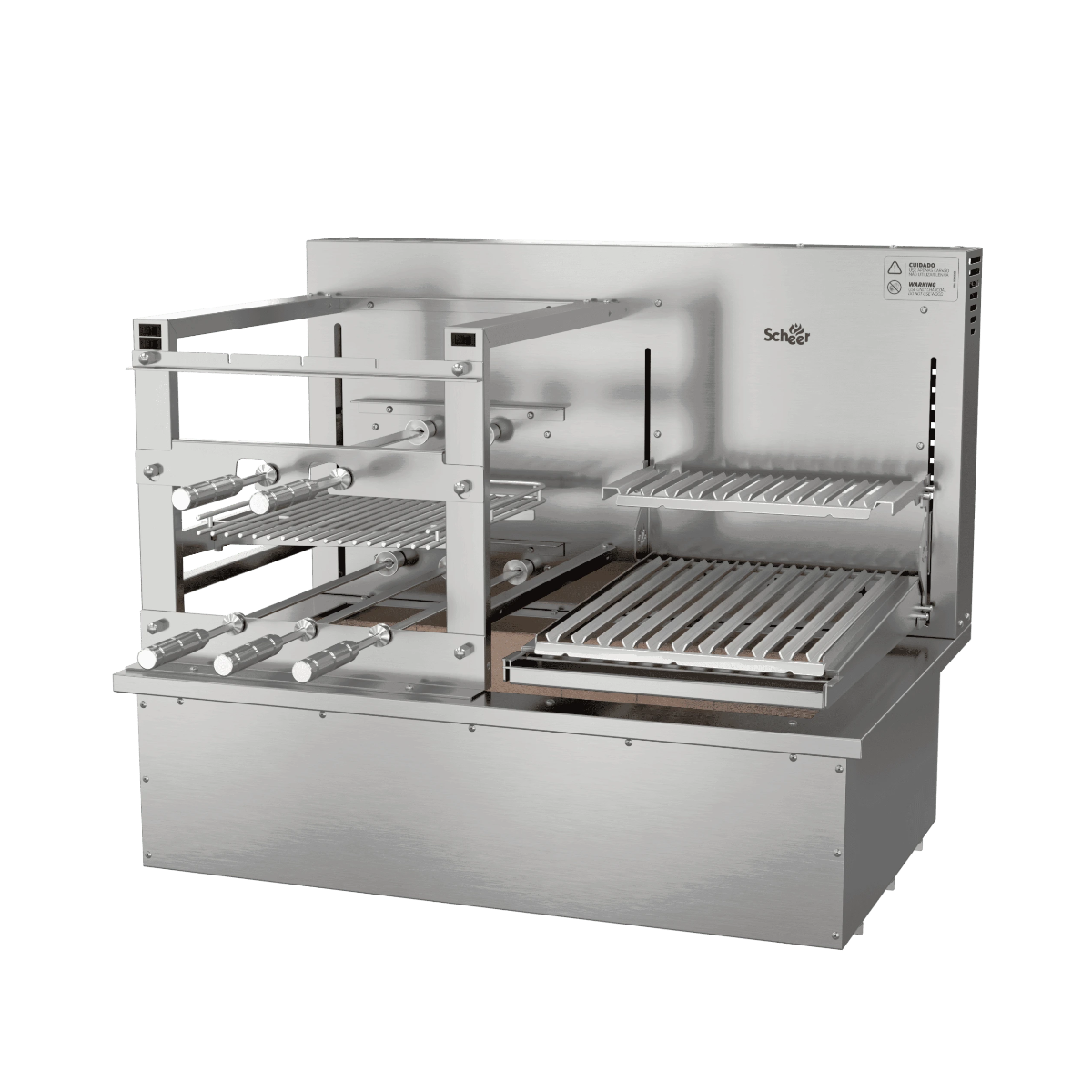 Churrasqueira Rotativa com Grelha Automática para Bancada Cooktop Scheer DUE 605
