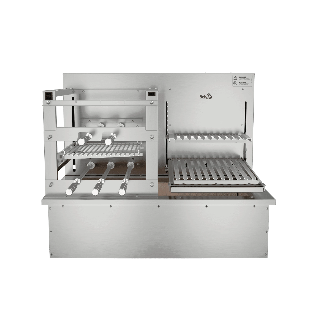Churrasqueira Rotativa com Grelha Automática para Bancada Cooktop Scheer DUE 605