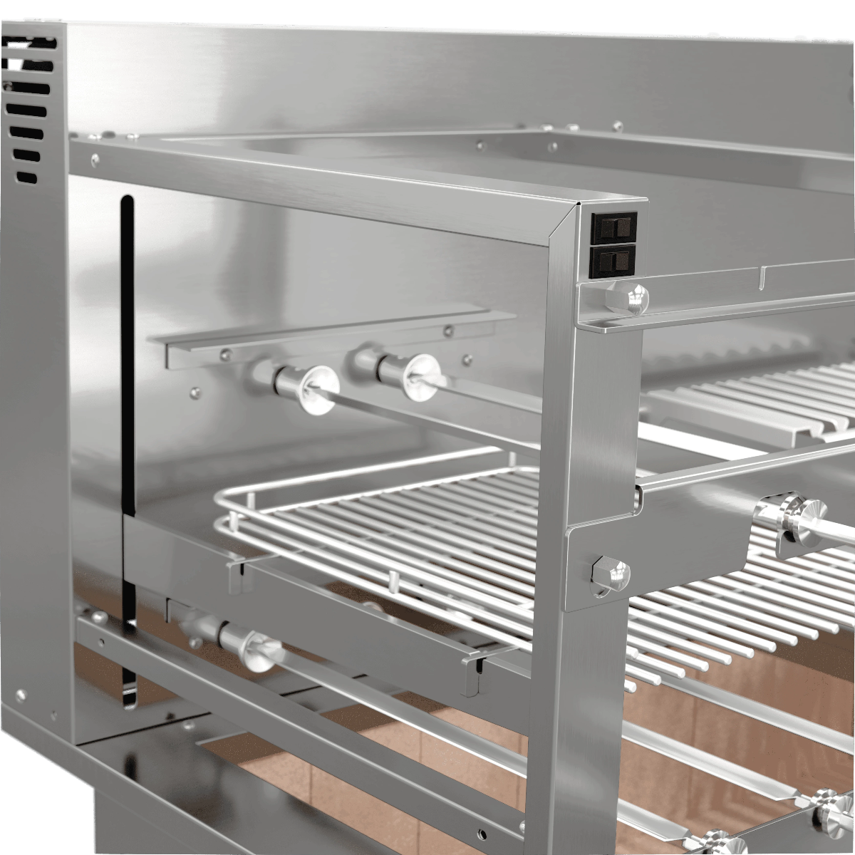 Churrasqueira Rotativa com Grelha Automática para Bancada Cooktop Scheer DUE 605