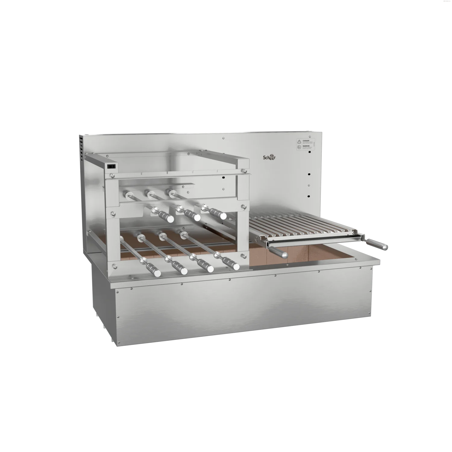 Churrasqueira Rotativa com Grelha para Bancada Cooktop Scheer DUE 610