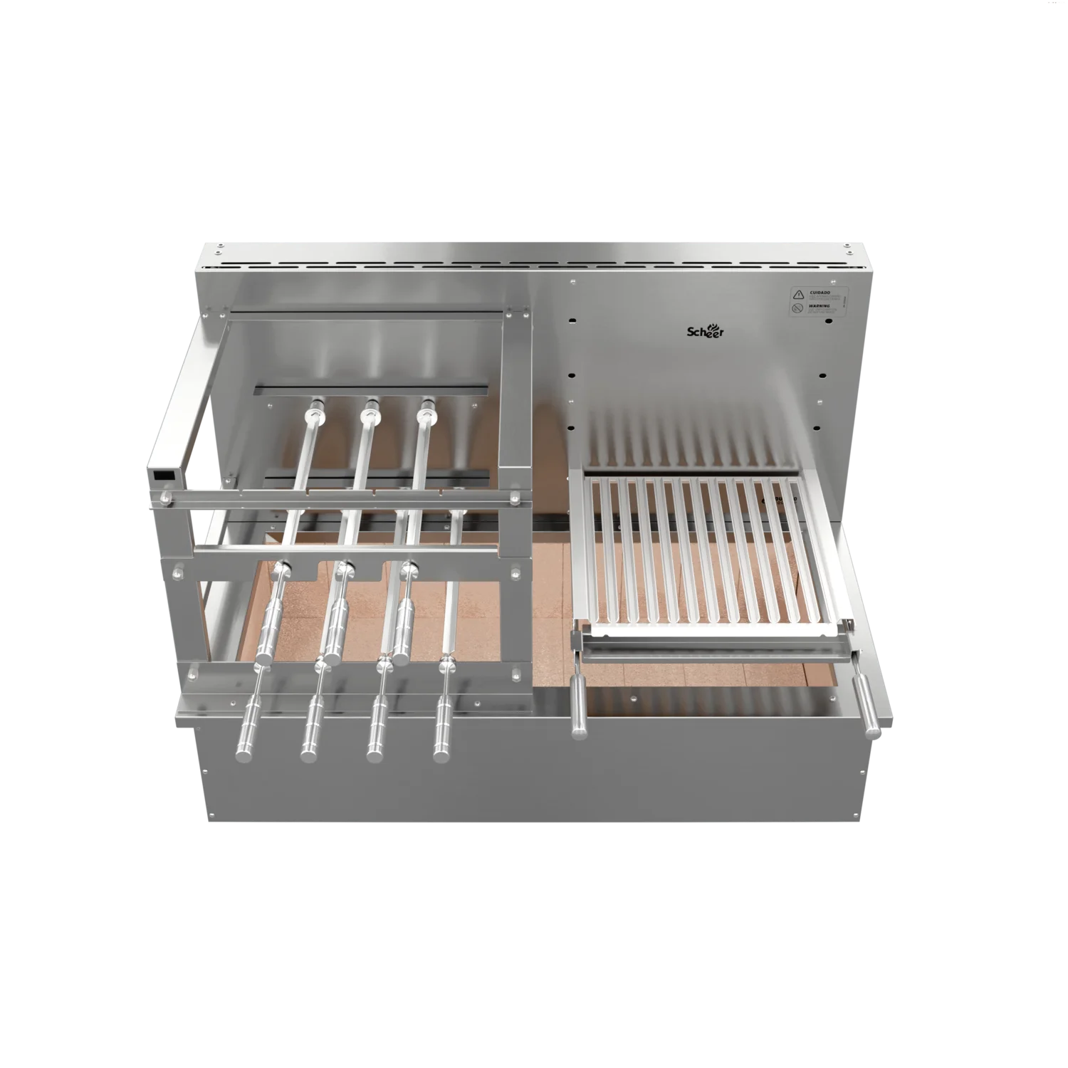 Churrasqueira Rotativa com Grelha para Bancada Cooktop Scheer DUE 610