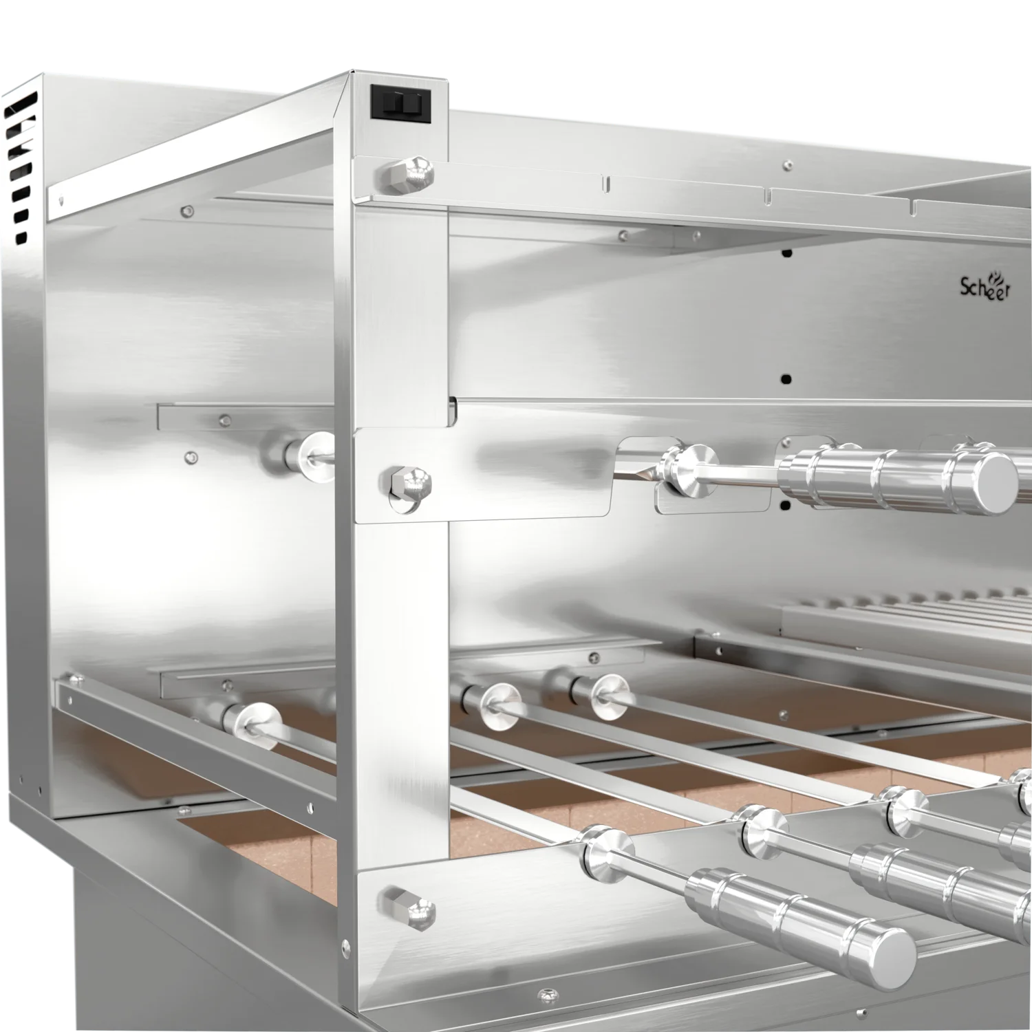 Churrasqueira Rotativa com Grelha para Bancada Cooktop Scheer DUE 610