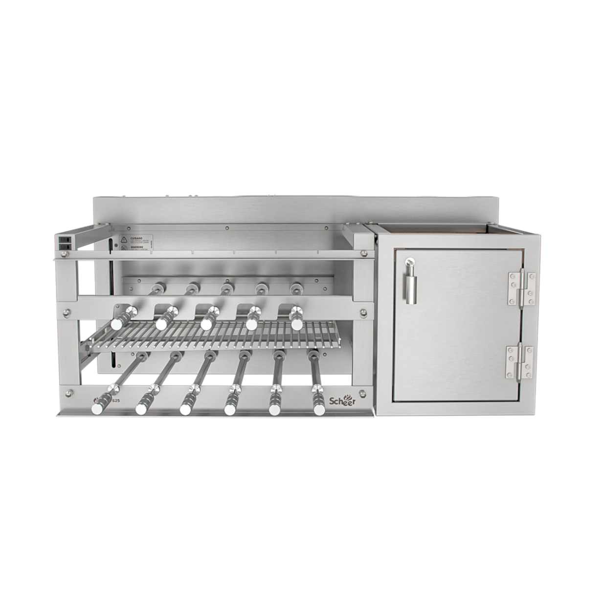 Churrasqueira Rotativa com Grelha e Braseiro Scheer DUE 625 - Black Friday