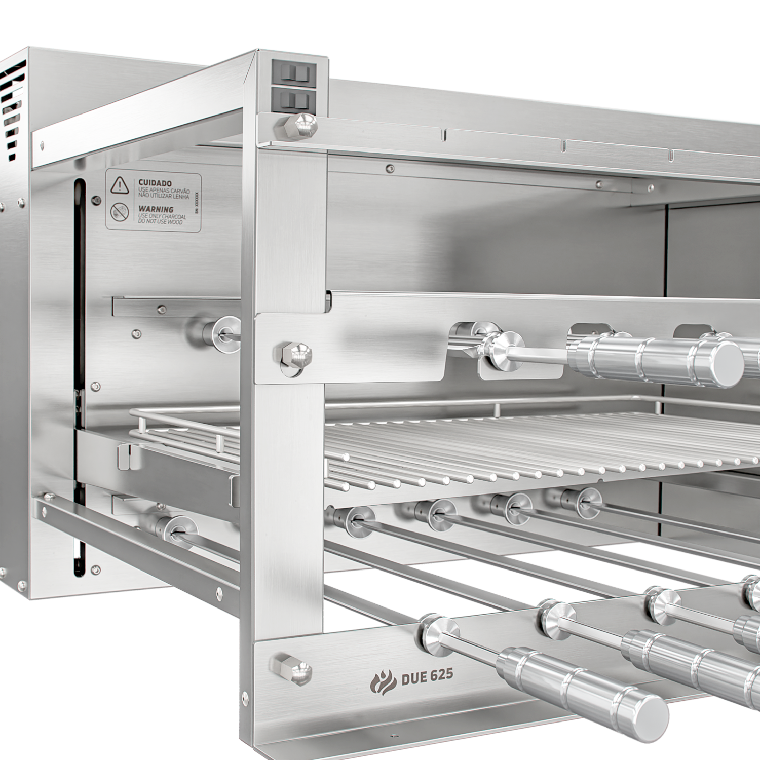 Churrasqueira Rotativa com Grelha e Braseiro Scheer DUE 625 - Black Friday