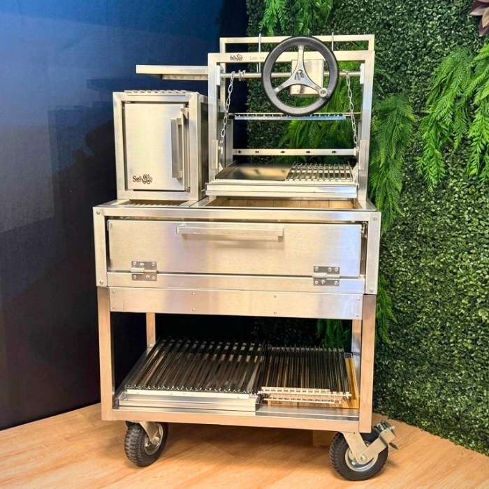 Grill with Grill Scheer La Pampa 902 with Mobile Cart