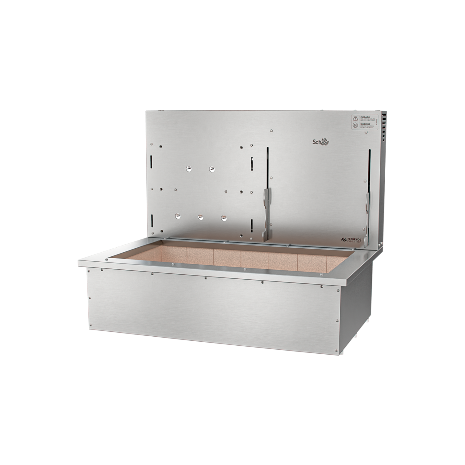 Churrasqueira Rotativa com Grelha Scheer para Bancada Cooktop I9 DUE 600