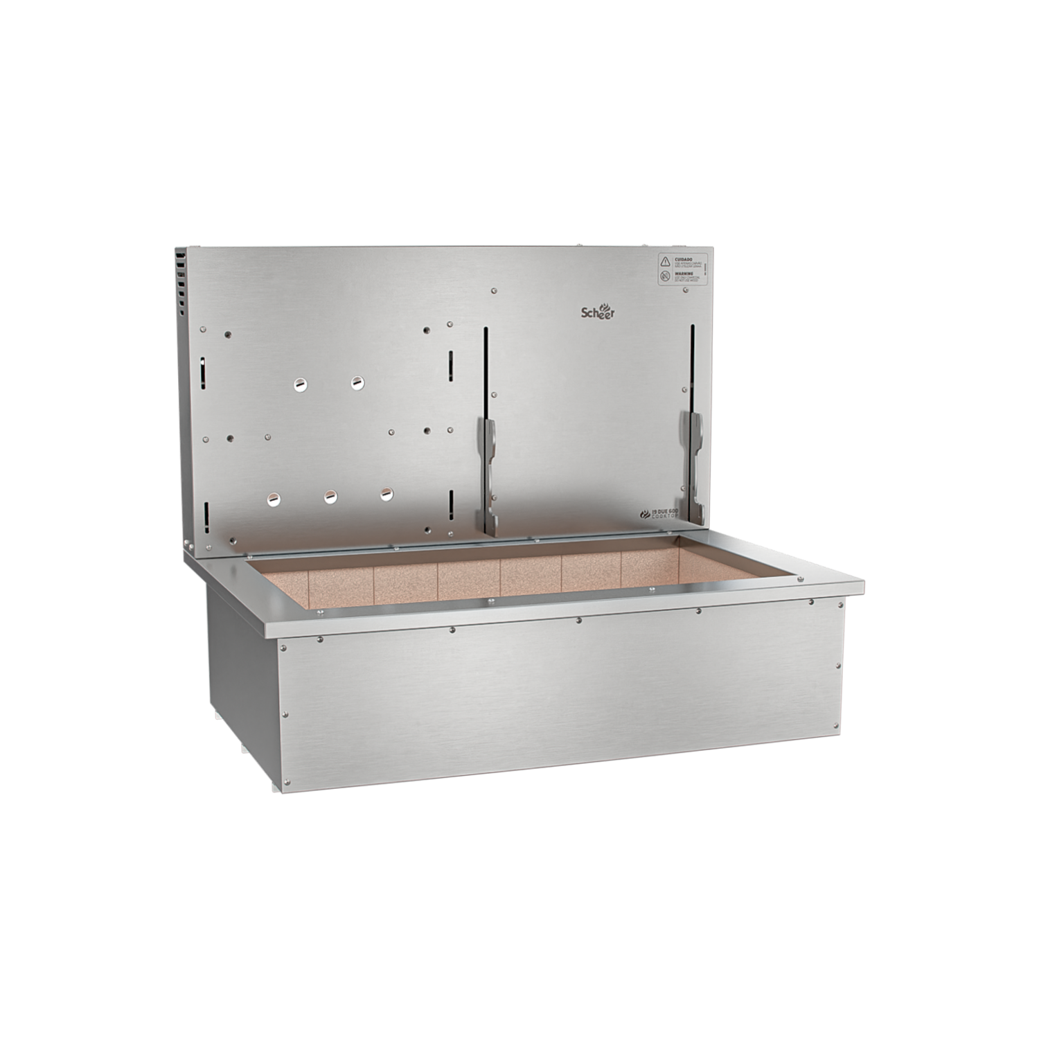 Churrasqueira Rotativa com Grelha Scheer para Bancada Cooktop I9 DUE 600