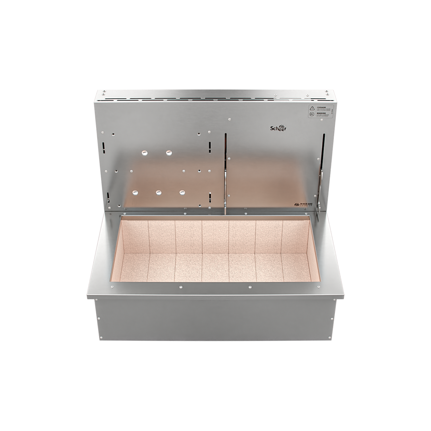 Churrasqueira Rotativa com Grelha Scheer para Bancada Cooktop I9 DUE 600