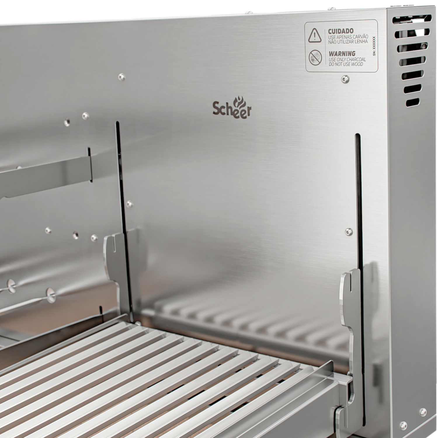 Churrasqueira Rotativa com Grelha Scheer para Bancada Cooktop I9 DUE 600