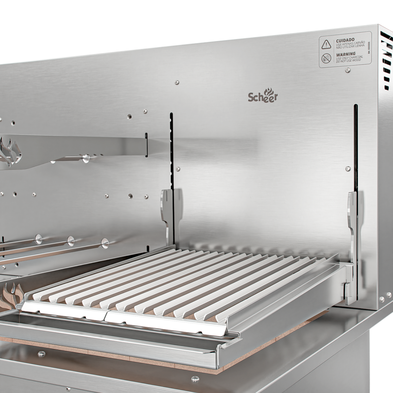 Churrasqueira Rotativa com Grelha Scheer para Bancada Cooktop I9 DUE 600