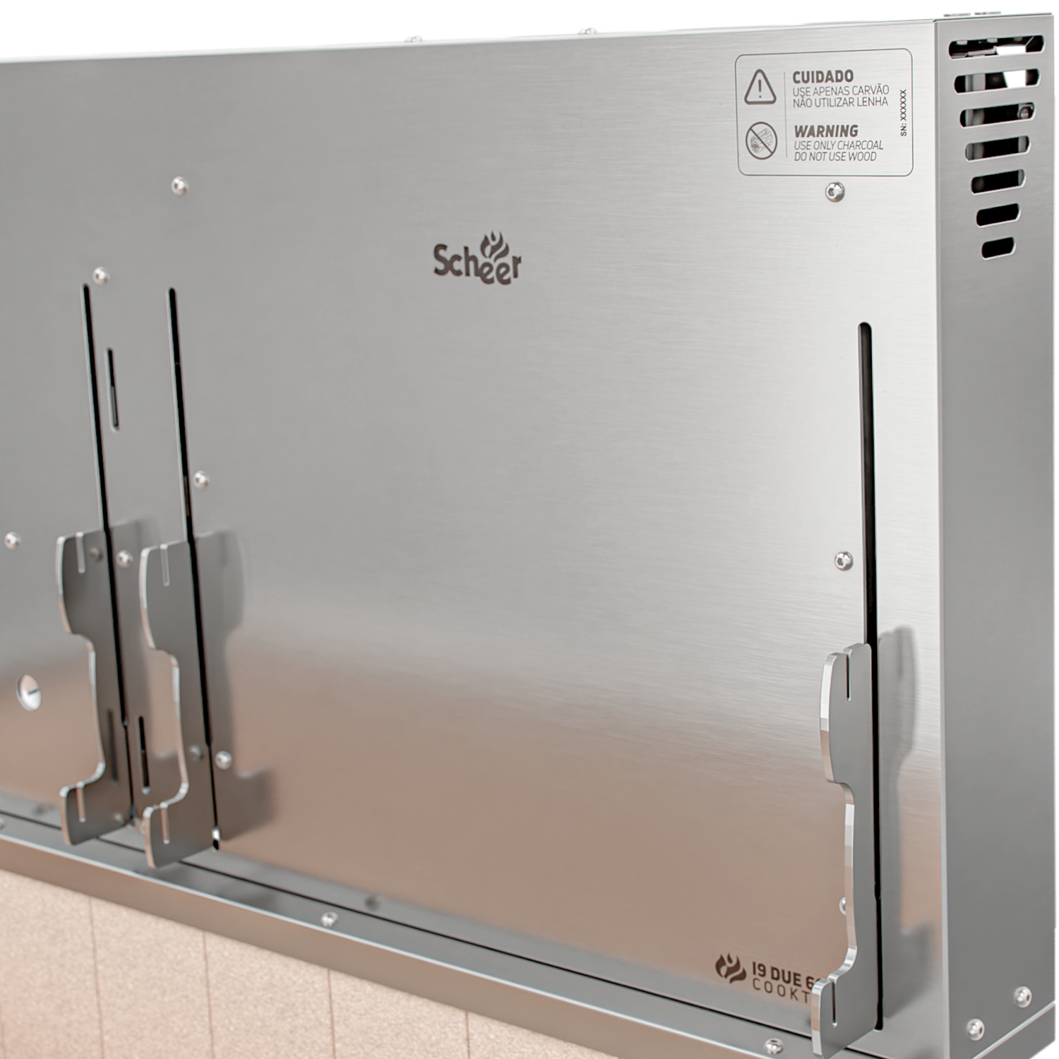 Churrasqueira Rotativa com Grelha Automática para Bancada Cooktop Scheer I9 DUE 605
