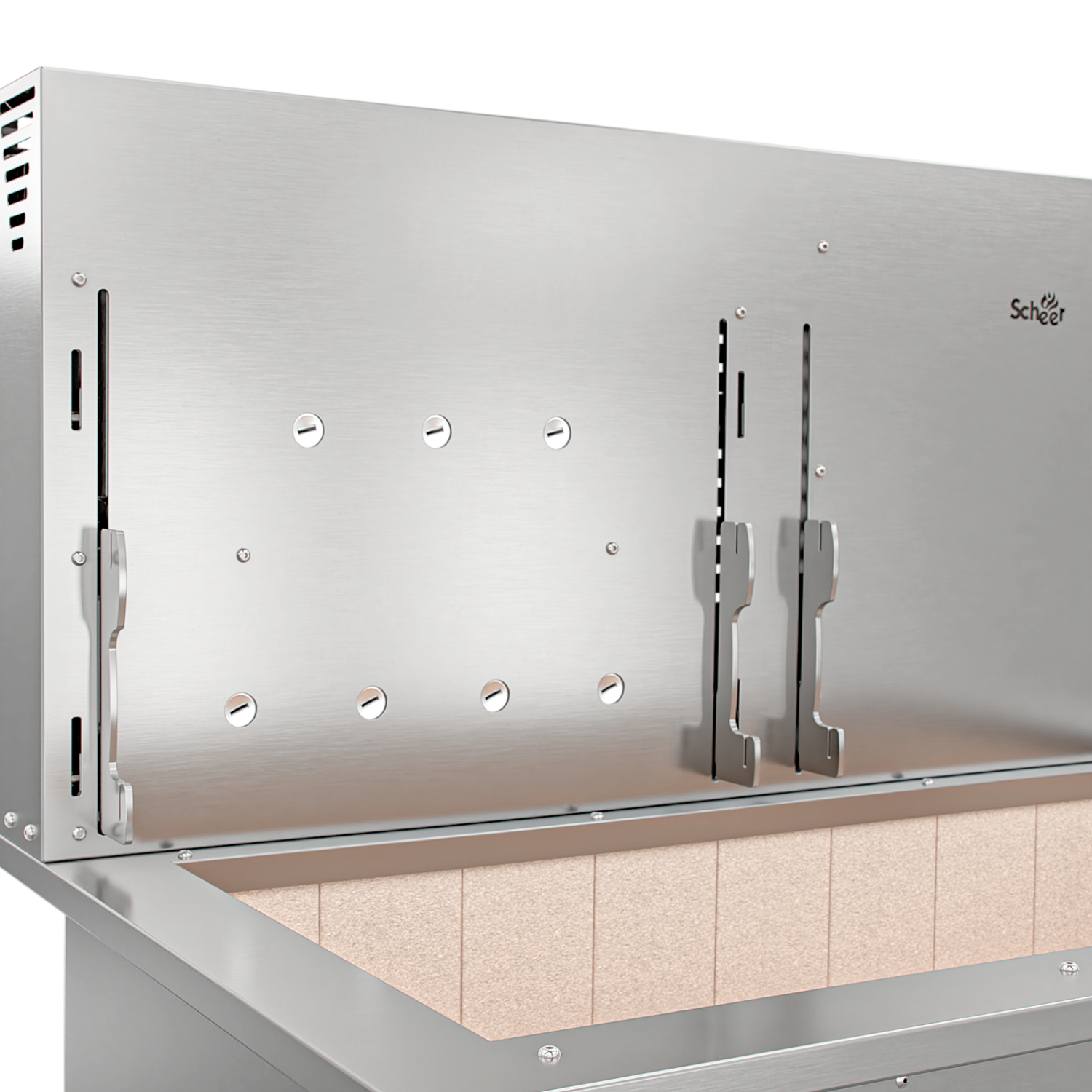 Churrasqueira Rotativa com Grelha Automática para Bancada Cooktop Scheer I9 DUE 605