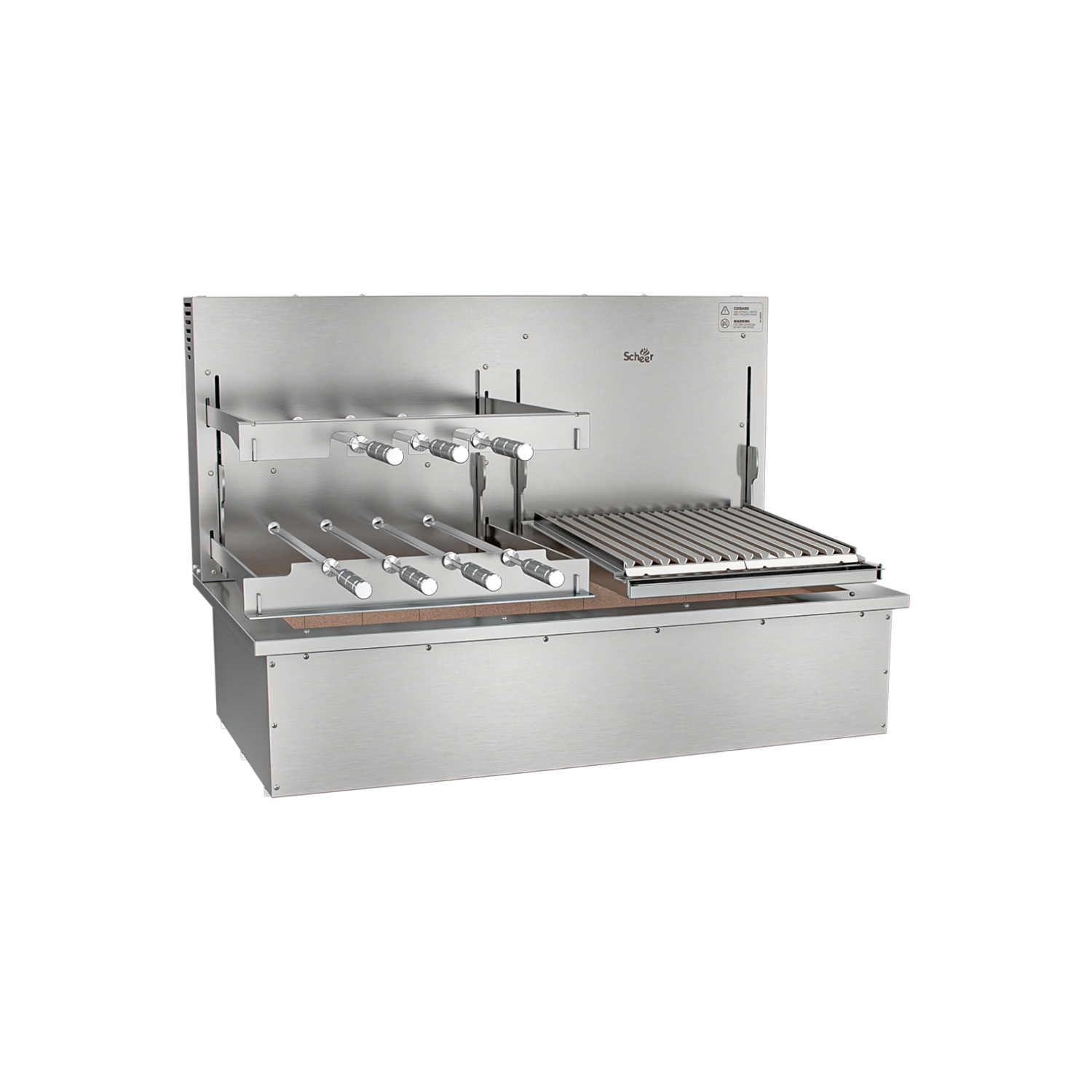 Churrasqueira Rotativa com Grelha Automática para Bancada Cooktop Scheer I9 DUE 605