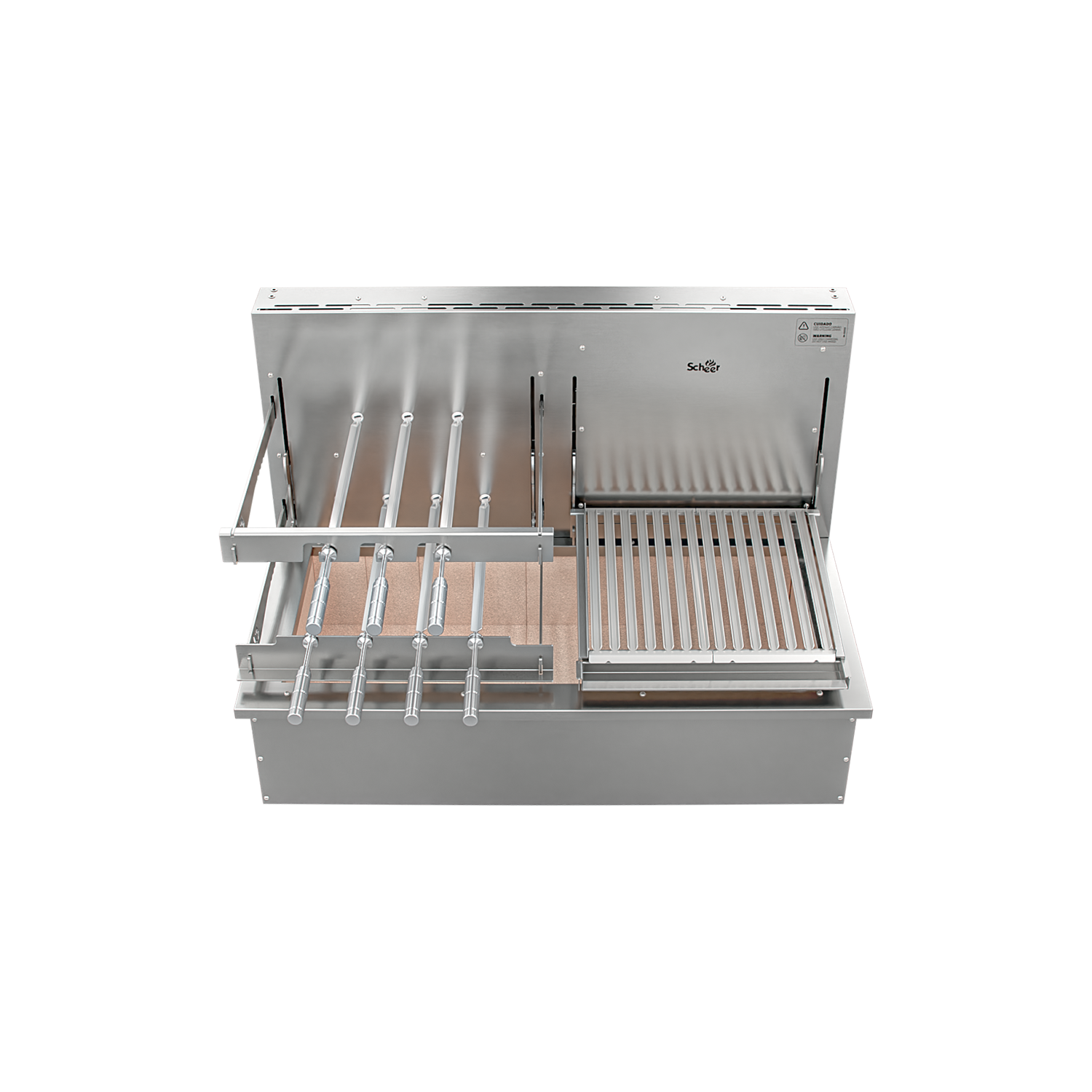 Churrasqueira Rotativa com Grelha Automática para Bancada Cooktop Scheer I9 DUE 605