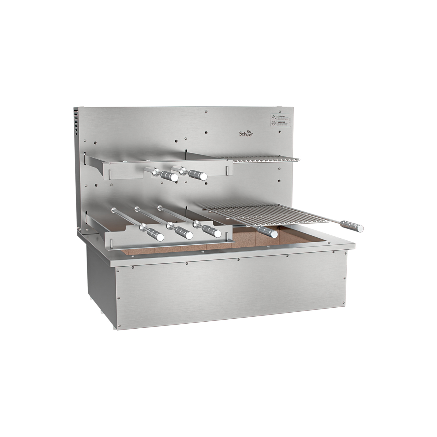 Churrasqueira Rotativa com Grelha para Bancada Cooktop Scheer I9 DUE 610