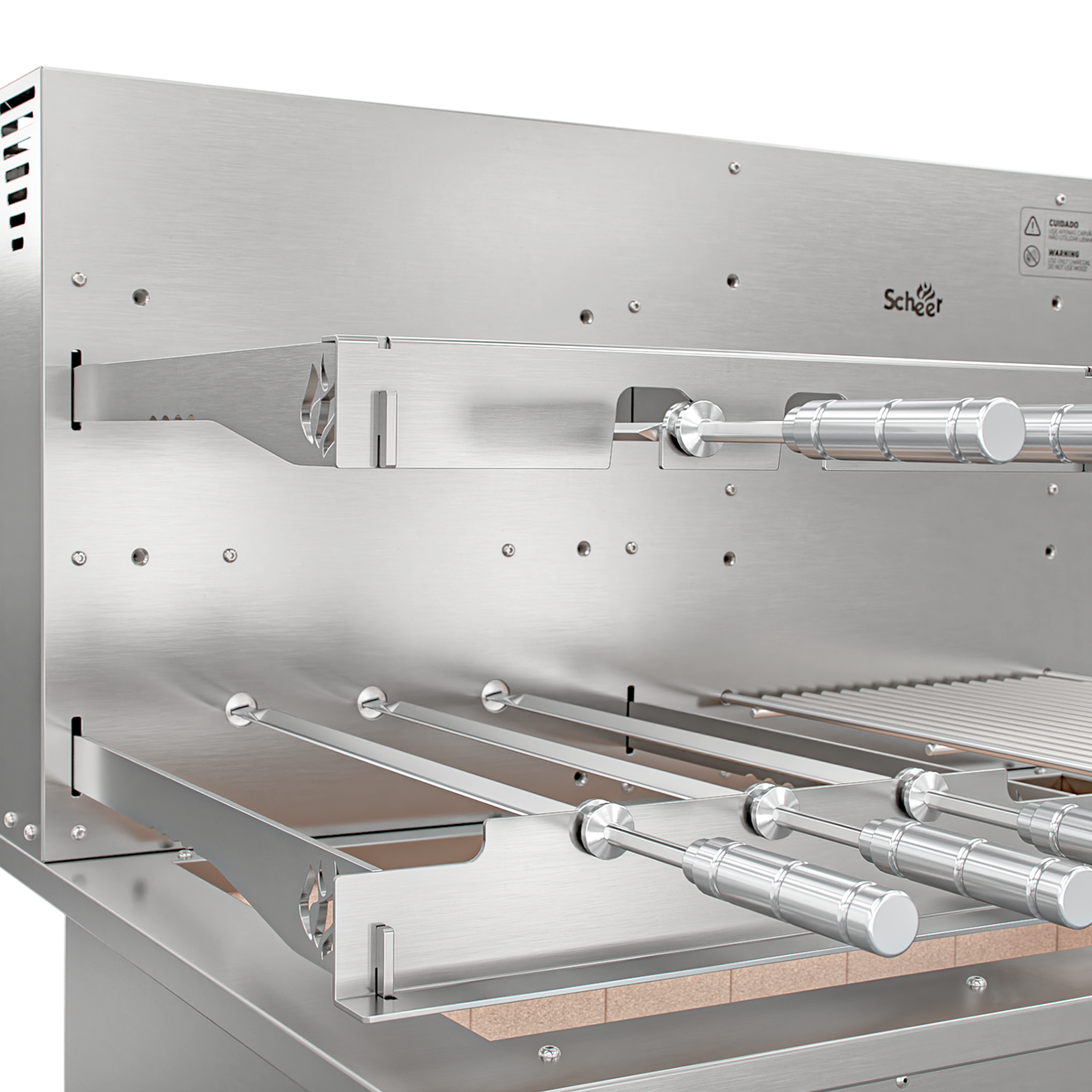 Churrasqueira Rotativa com Grelha para Bancada Cooktop Scheer I9 DUE 610