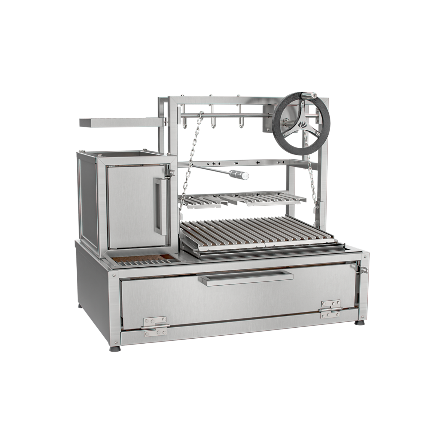 Grill with Scheer La Pampa 902 brazier and firepit.