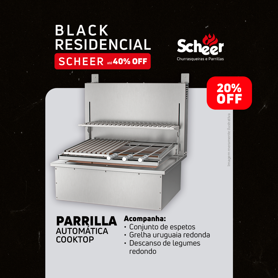 Parrilla Automática com Cooktop Scheer - Black Friday