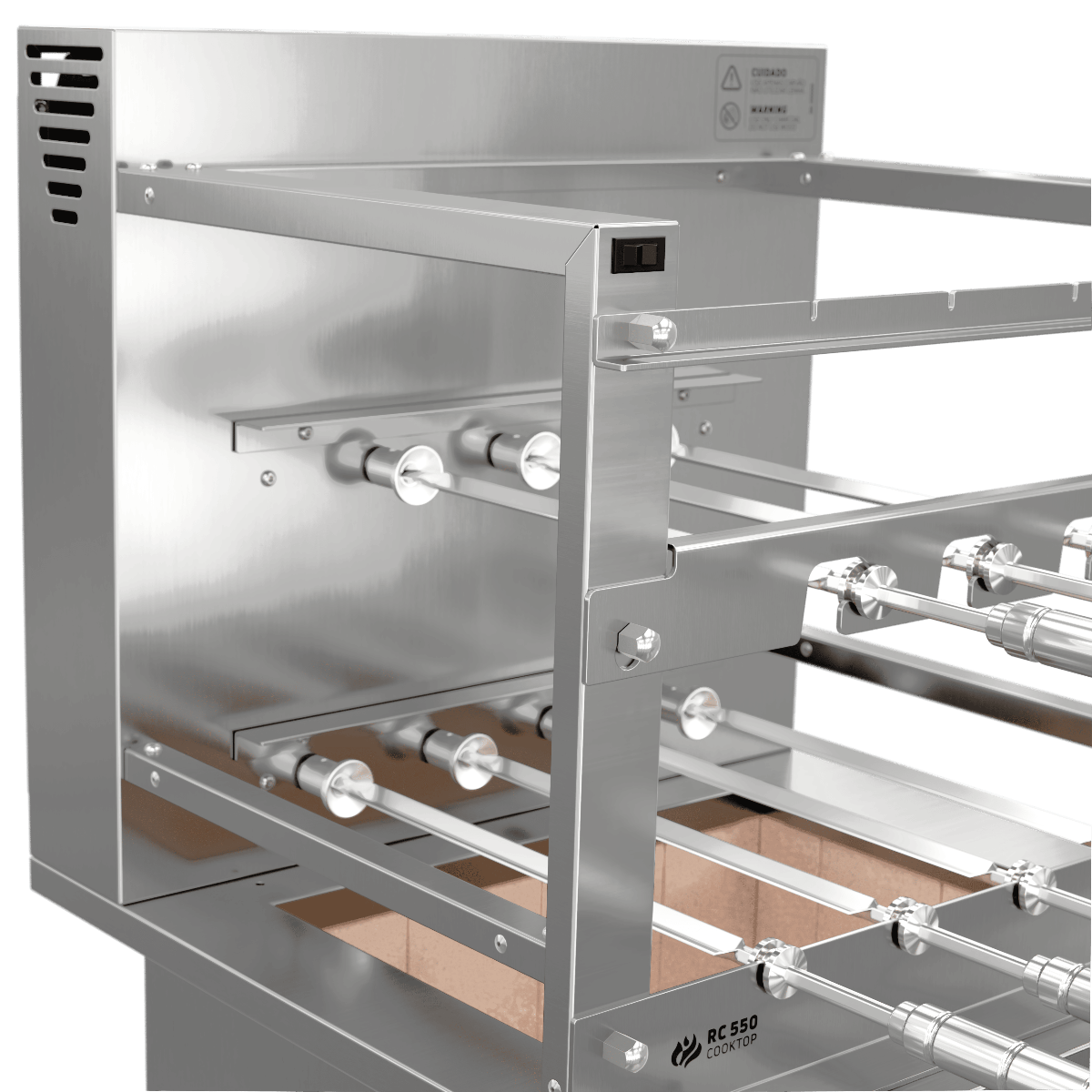 Churrasqueira Rotativa para Bancada Cooktop Scheer RC 550