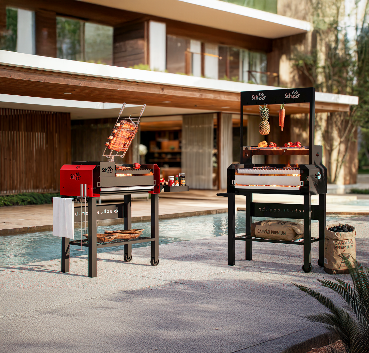 Parrilla Portátil Aço Carbono Epoxi Scheer Porteña