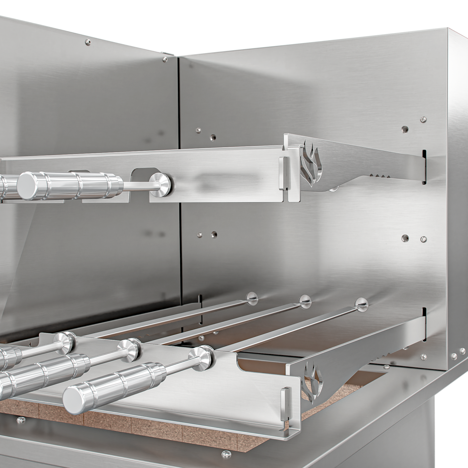 Churrasqueira Rotativa com Braseiro e Grelha Automática para Bancada Cooktop Scheer I9 TRE 900