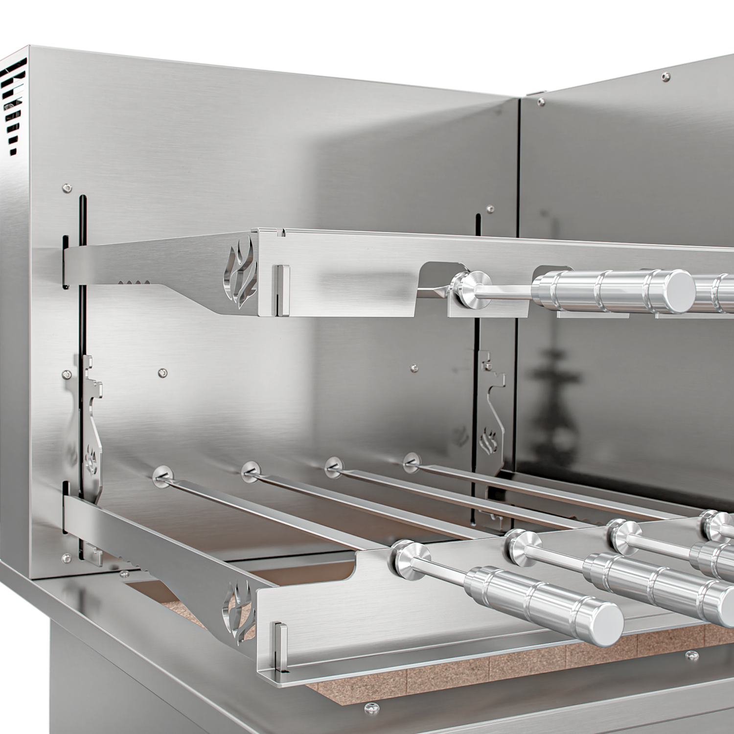 Churrasqueira Rotativa com Braseiro e Grelha Automática para Bancada Cooktop Scheer I9 TRE 905