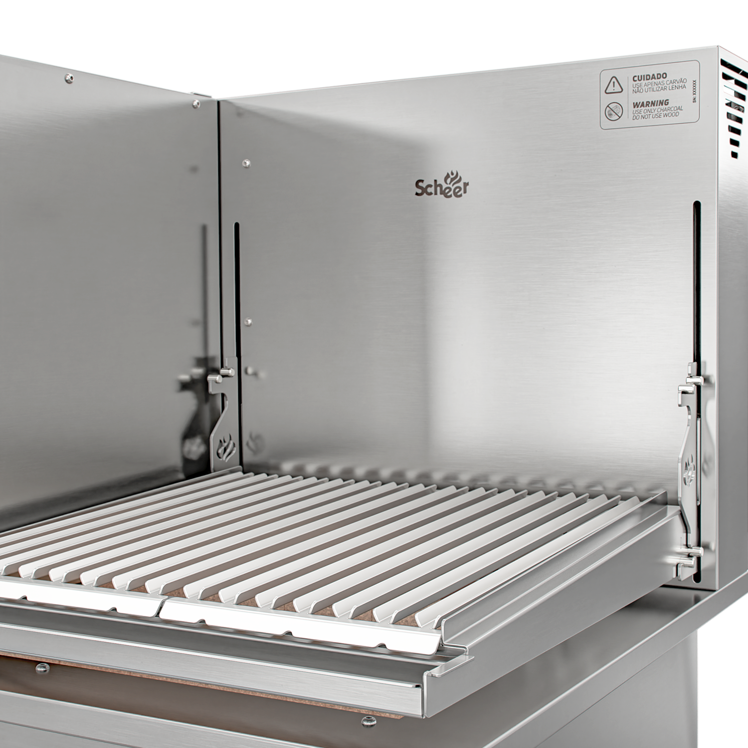 Churrasqueira Rotativa com Braseiro e Grelha Automática para Bancada Cooktop Scheer I9 TRE 905