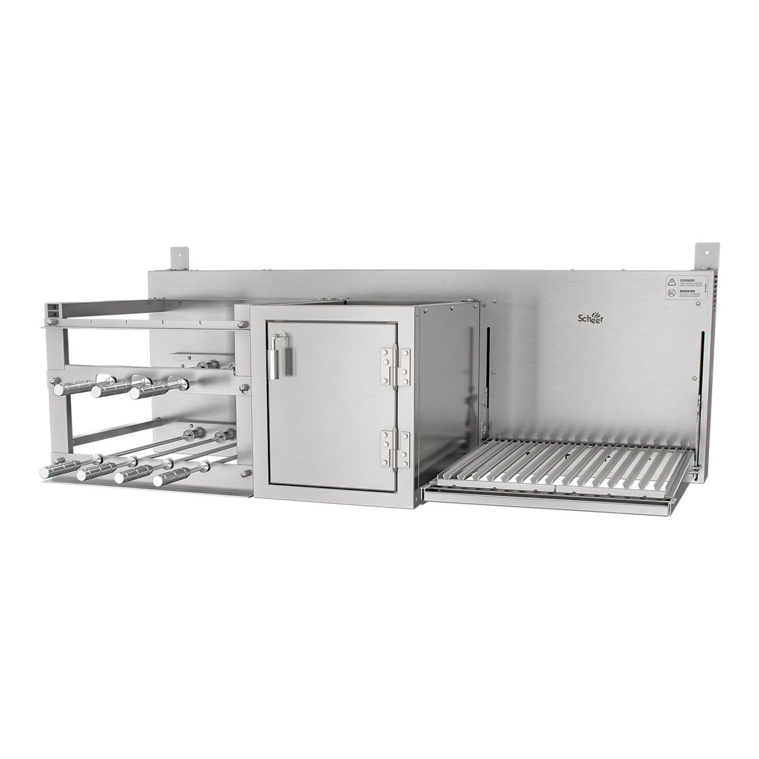 Churrasqueira Rotativa com Braseiro e Grelha Automática Scheer TRE 900