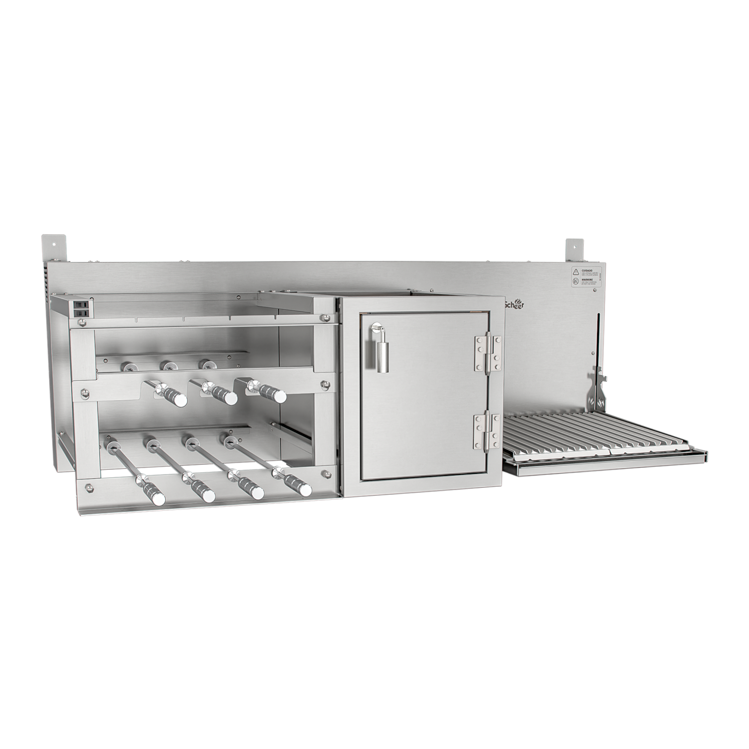 Churrasqueira Rotativa com Braseiro e Grelha Automática Scheer TRE 900