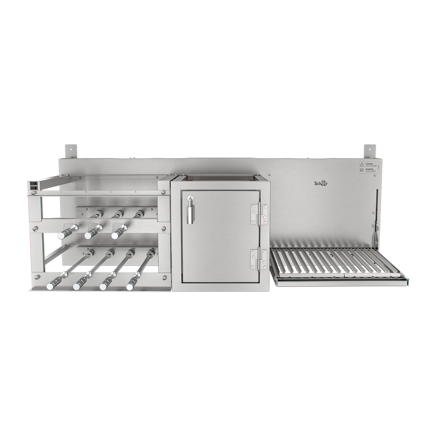 Churrasqueira Rotativa com Braseiro e Grelha Automática Scheer TRE 900