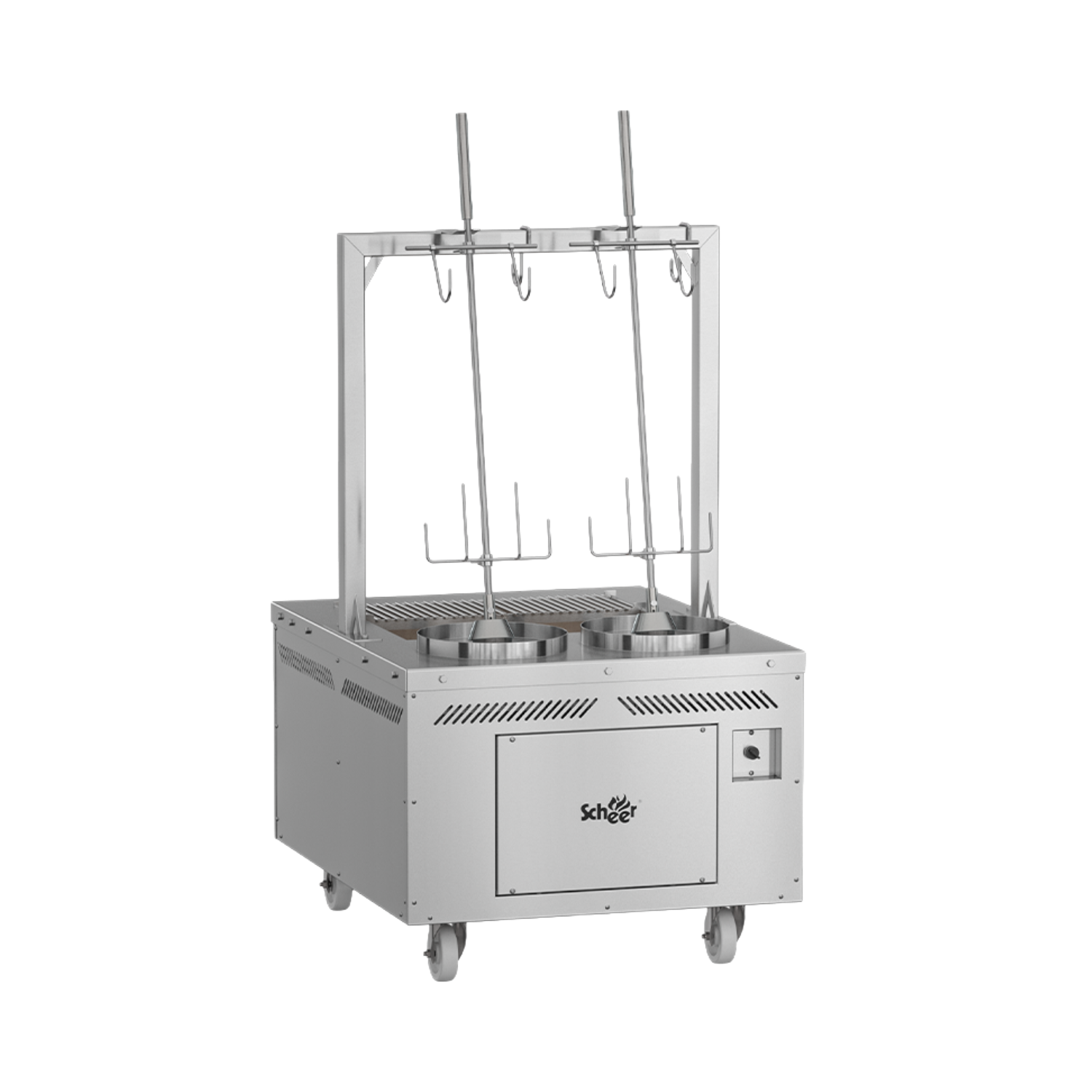 Churrasqueira de Chão 2 Espetos Quadrada Scheer