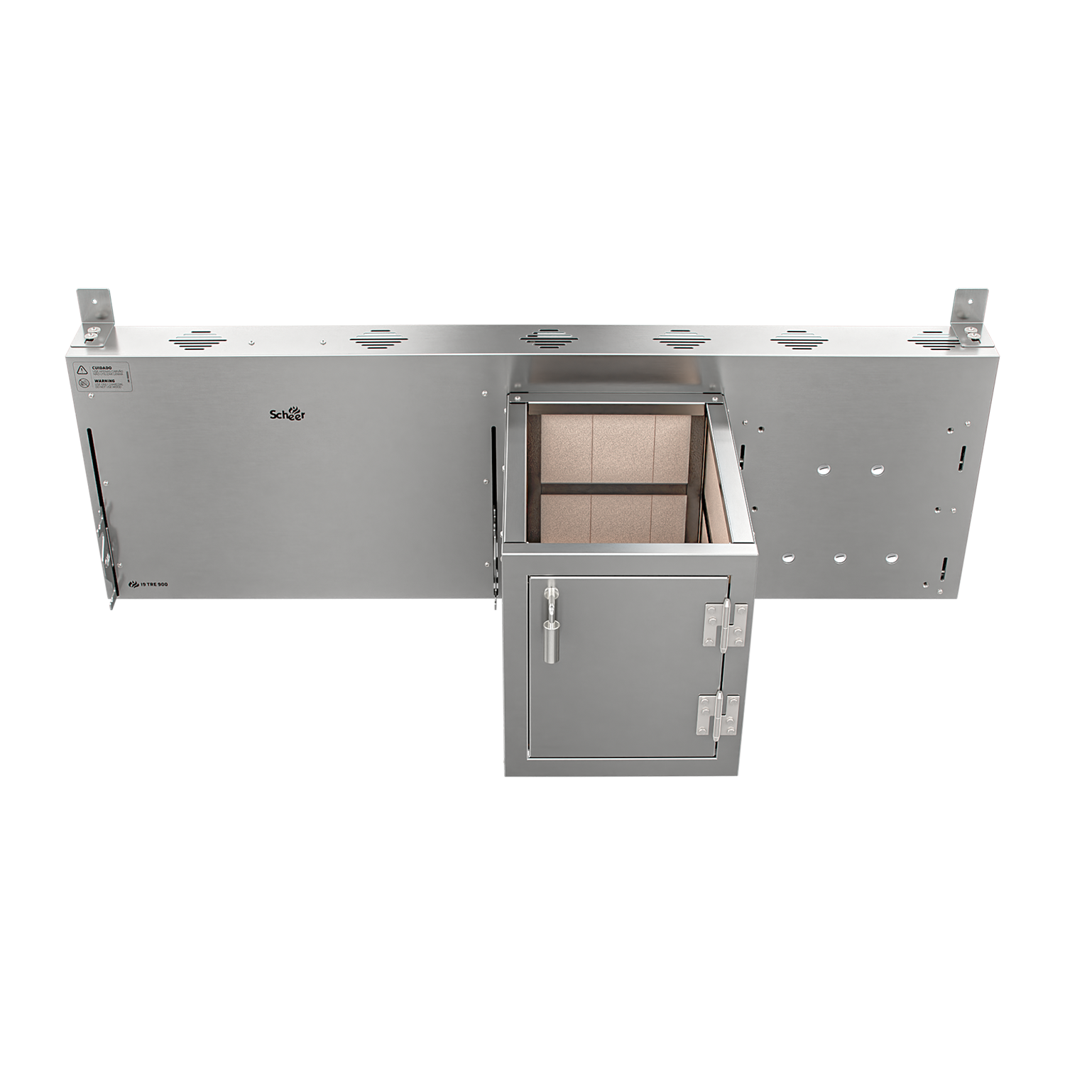 Churrasqueira Rotativa com Braseiro e Grelha Automática Scheer I9 TRE 900