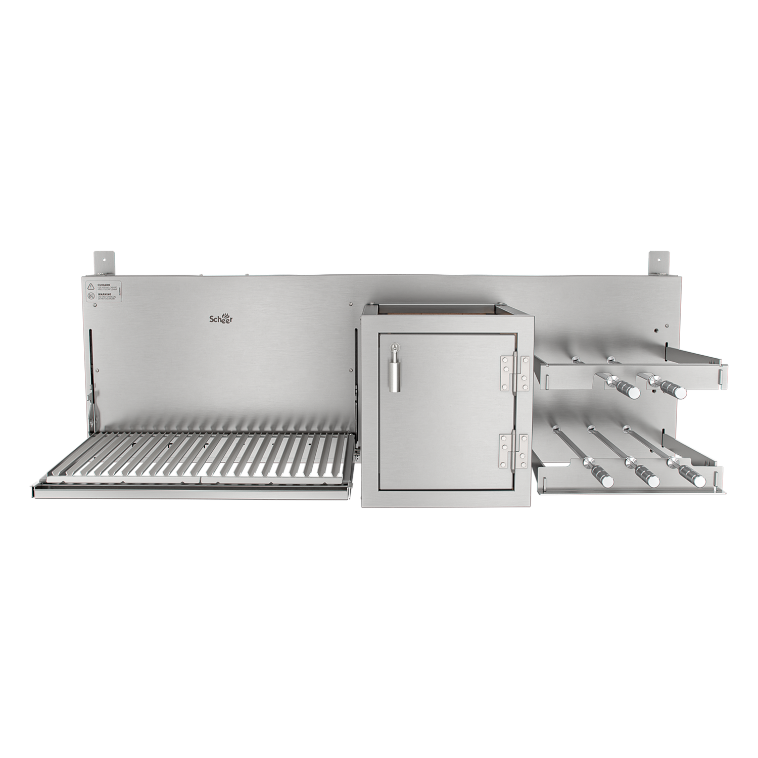 Churrasqueira Rotativa com Braseiro e Grelha Automática Scheer I9 TRE 900