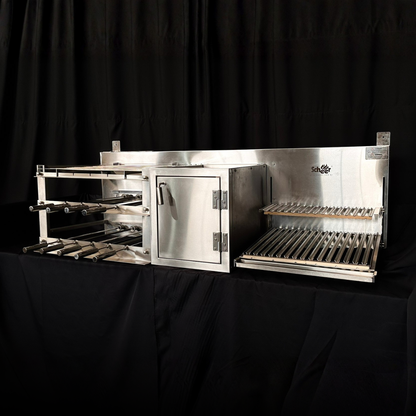 Churrasqueira Rotativa com Braseiro e Grelha Automática Scheer TRE 900 - 167 cm