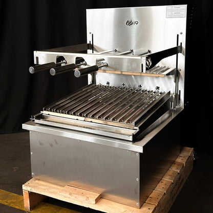 Churrasqueira Rotativa com Grelha Automática para Bancada Cooktop Scheer I9 RC 850 - 7 espetos 58,5 cm